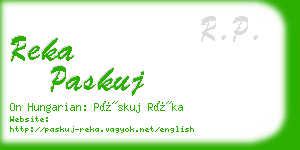 reka paskuj business card